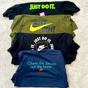 4 NIKE GRAPHIC TEES. ALL XL. In good condition.